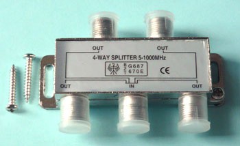 Телевизионный сплиттер-разветвитель (splitter) на 2, 3, 4 выхода Магазин пультов - ТВ антенны, слуховые аппараты